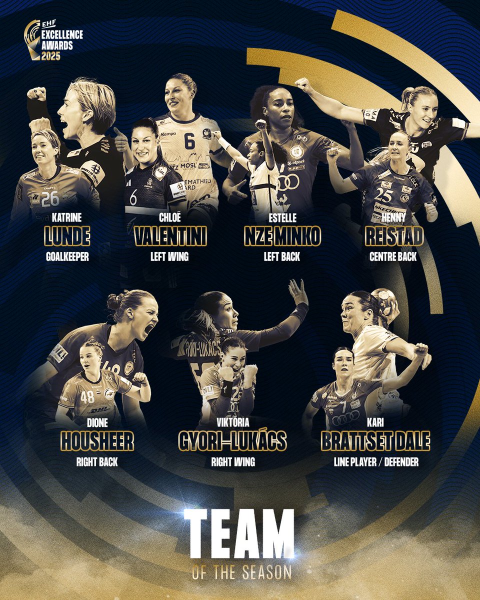 ✨ We proudly present the 𝐟𝐞𝐦𝐚𝐥𝐞 𝐰𝐢𝐧𝐧𝐞𝐫𝐬 𝐨𝐟 𝐭𝐡𝐞 𝐄𝐇𝐅 𝐄𝐱𝐜𝐞𝐥𝐥𝐞𝐧𝐜𝐞 𝐀𝐰𝐚𝐫𝐝𝐬 𝟐𝟎𝟐𝟓! 🏅

Congratulations to all of these exceptional players whose dazzling performances impressed in the 2024/25 season! 👏👏

#EHFExcellenceAwards #EHF