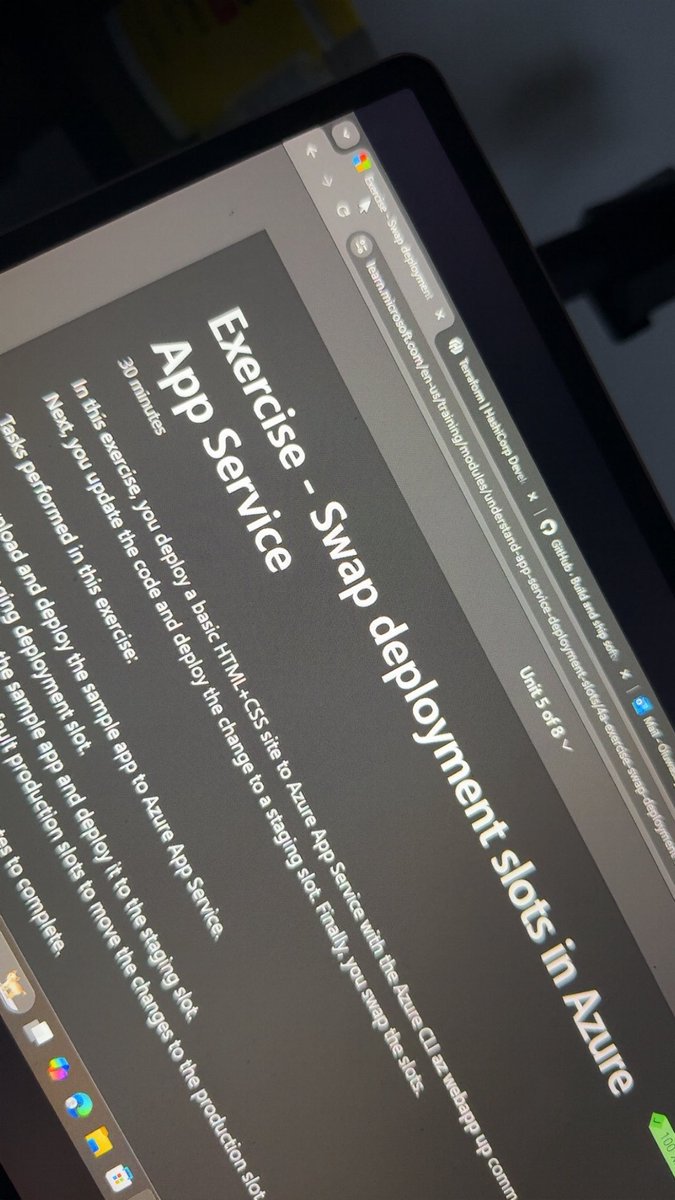 olasalaaam's tweet image. Learning Azure App Service 🖥️#AZ204 #swapdeployment #azuredeveloper