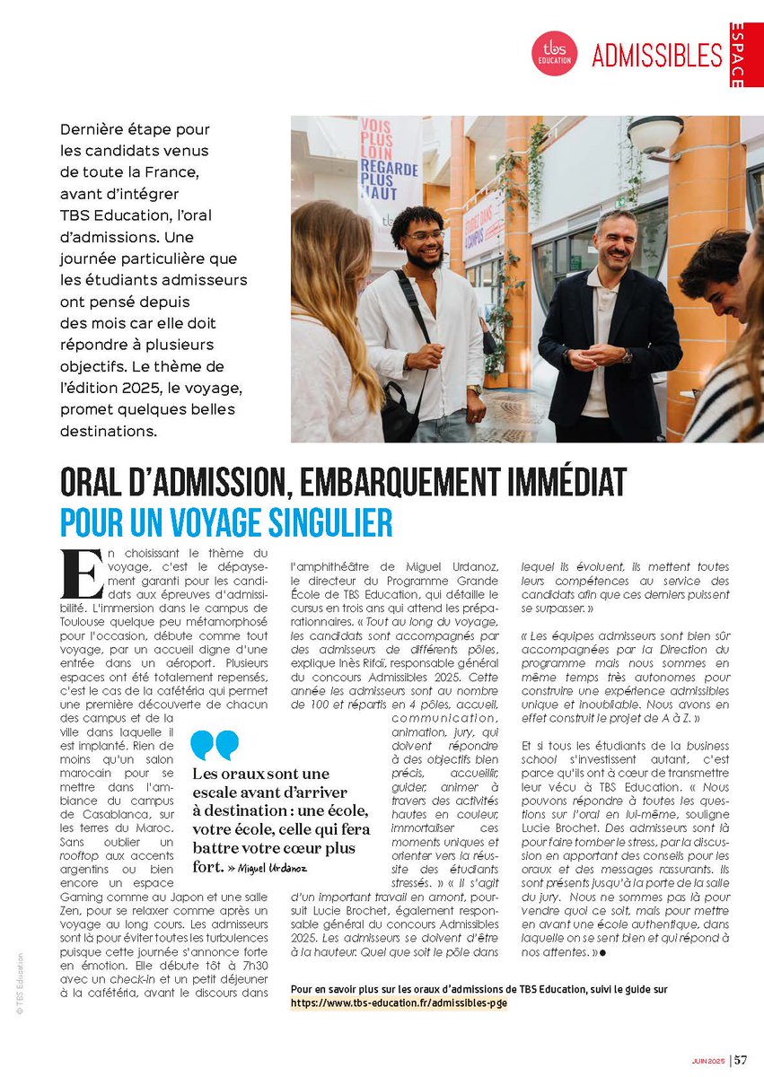Espace Prépas (@espaceprepas) on Twitter photo 👥 Dossier spécial "Oraux 2025"
Embarquement immédiat pour un voyage singulier à <a href="/tbs_education/">TBS Education</a> ! Plus d'infos ici 👉bit.ly/4kLzzLF 👥 Dossier spécial "Oraux 2025"
Embarquement immédiat pour un voyage singulier à <a href="/tbs_education/">TBS Education</a> ! Plus d'infos ici 👉bit.ly/4kLzzLF