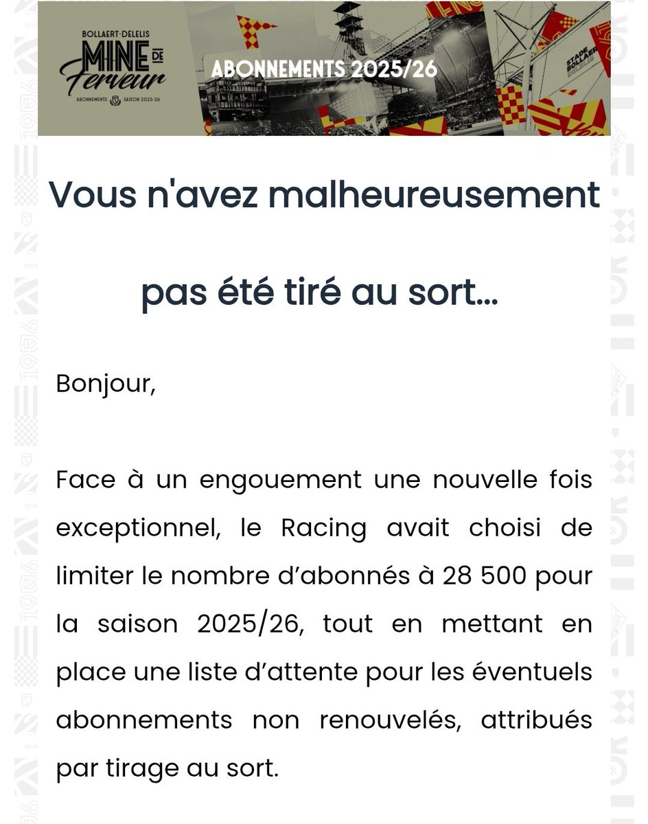Tant pis, on retentera l'année prochaine ! #Rclens #Abonnement