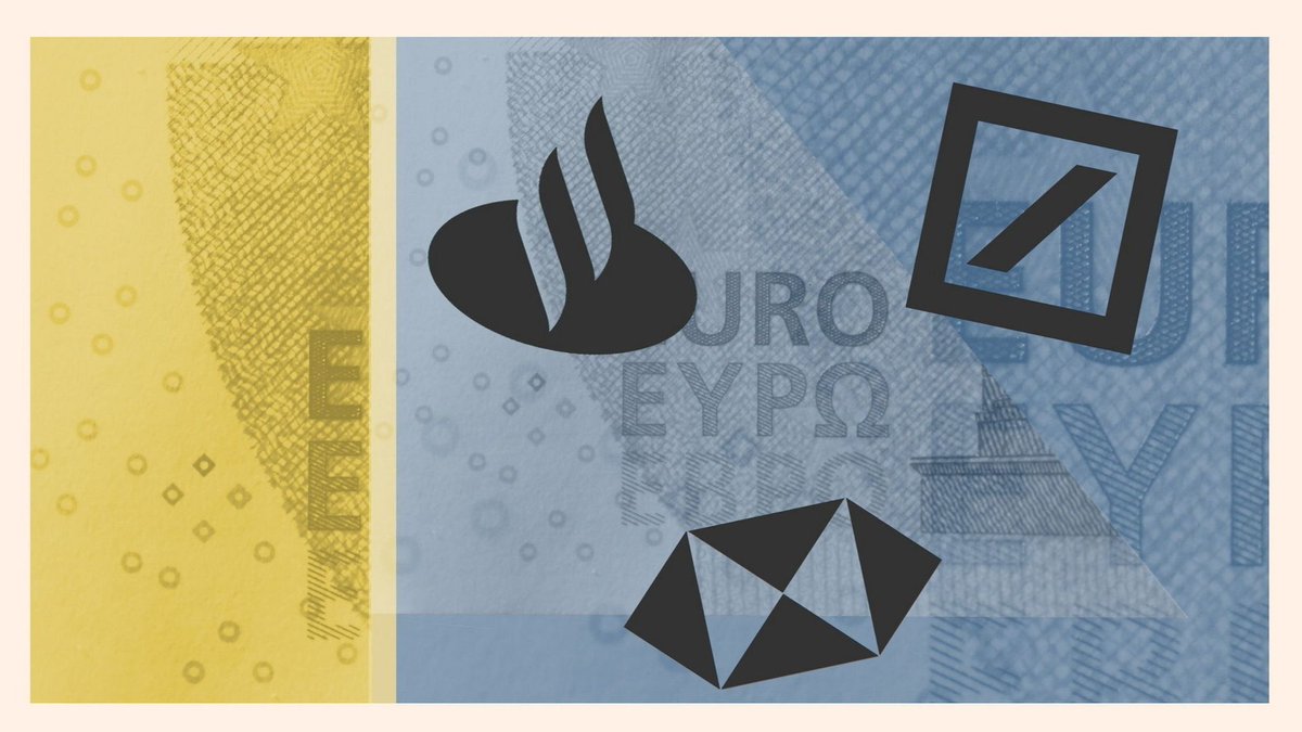 欧洲银行花费11亿欧元解雇高级职员】自2018年以来，包括德意志银行(Deutsche Bank)、汇丰银行(HSBC)和桑坦德银行 (Santander)在内的七家欧洲银行共向2100名被裁员工支付11.3亿欧元遣散费，相当于每人约54万欧元。  https://t.co/dWCbiRRs4t