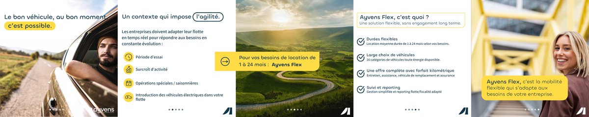 Trouver le bon véhicule, au bon moment, c'est possible. 🚗⏱️

Dans un contexte économique incertain, la flexibilité est un atout majeur.
Ayvens Flex répond à vos besoins immédiats de mobilité pour une durée de 1 à 24 mois.

Pour en savoir plus👉tinyurl.com/58jxt5e8