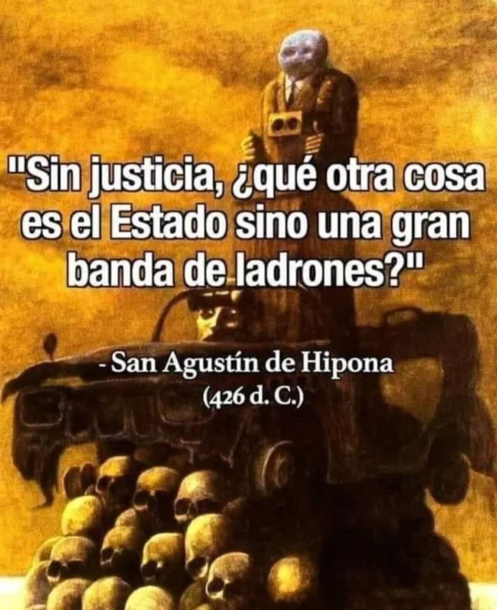 Los infames "Supremos" cumplieron con el mandato de sus patrones del poder mediático-económico  confirmando la condena de <a href="/CFKArgentina/">Cristina Kirchner</a> en hicieron realidad lo dicho por San Agustín 👇 #PoderJudicialVergüenzaNacional 
<a href="/Kicillofok/">Axel Kicillof</a> <a href="/magariovero/">Verónica Magario</a> <a href="/CrisAlvarezRod/">Cristina Alvarez Rodríguez</a> <a href="/gerpmartinez/">GERMAN MARTINEZ</a>