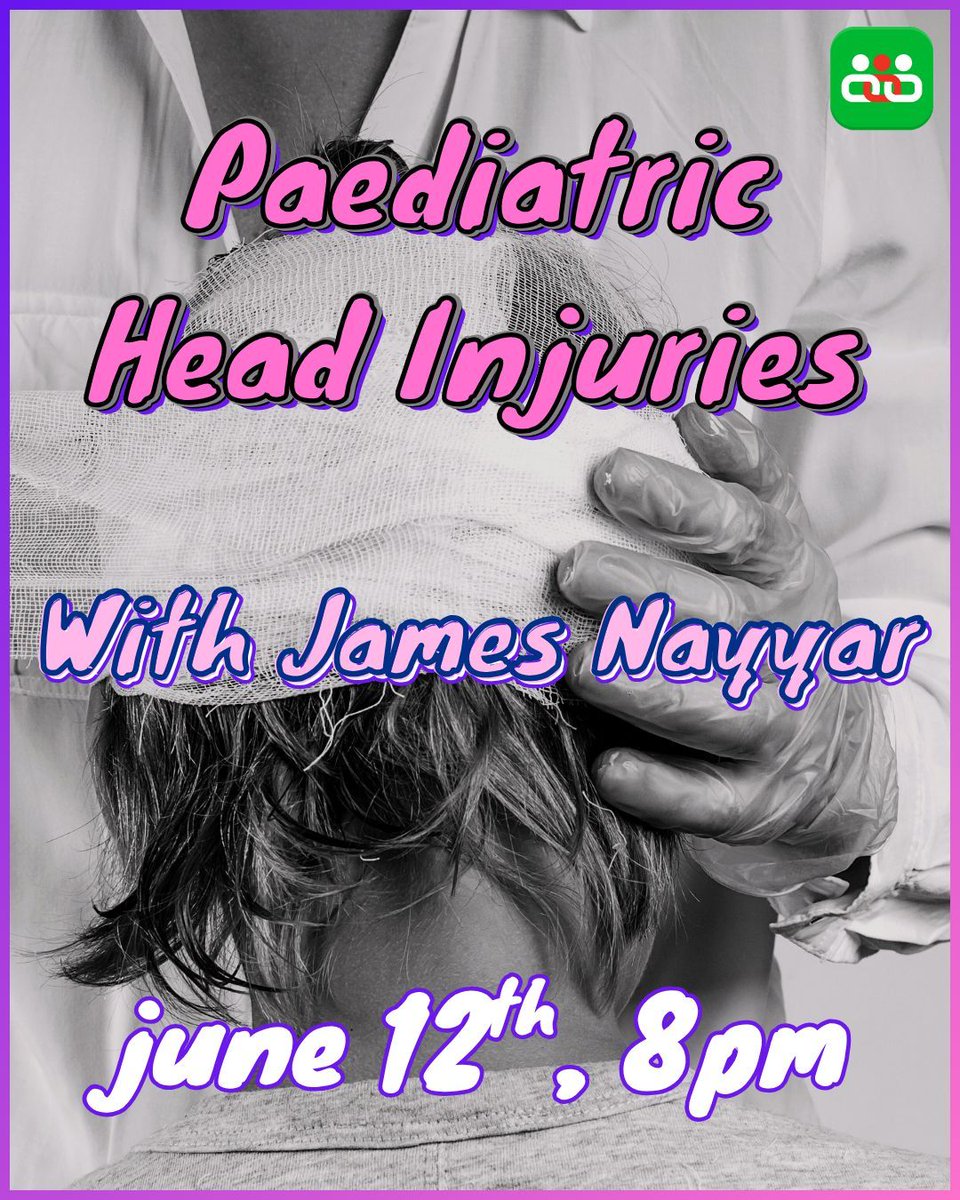 One of our favourite presenters returns tomorrow! 

Dr James 'KidConfident' Nayyar joins us at 20:00, to discuss all things Paediatrics and Head Injuries. 

Register for your free spot: zoom.us/webinar/regist… 

#TraumaCare #Trauma #Paeds #Paediatrics #HeadInjuries
