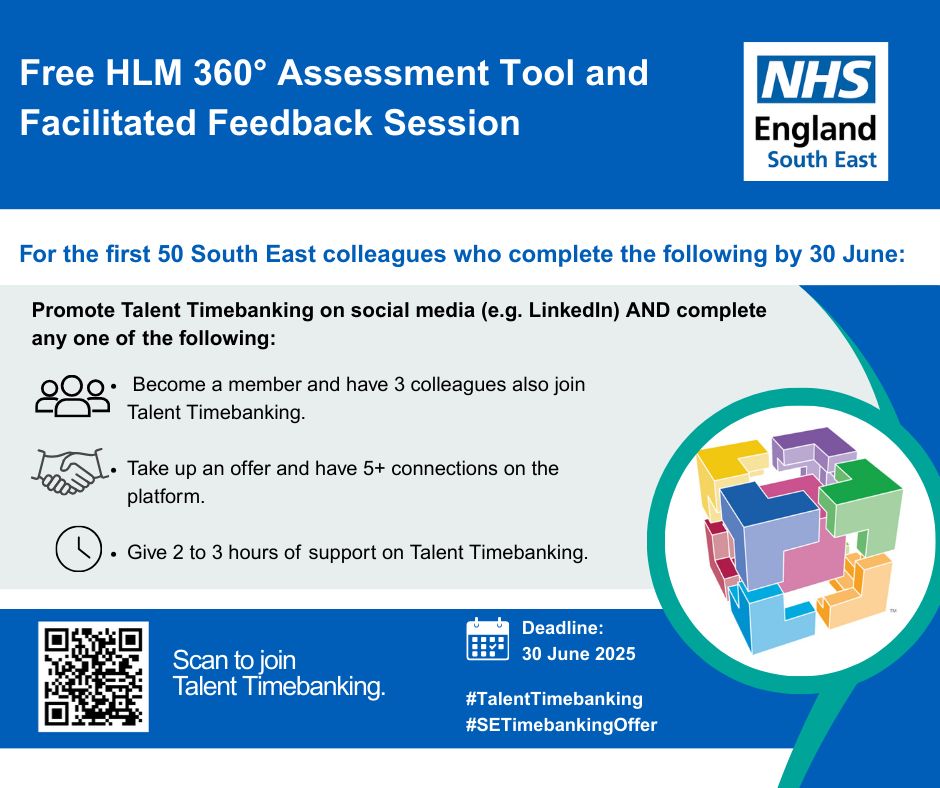 NHS South East Health and Care colleagues, if you're looking for career support, or wanting to offer help to someone else, and at the same time want to explore your own leadership - we have an offer for you  bit.ly/SETimebanking #SETalentTimebanking #SETalentandLeadership