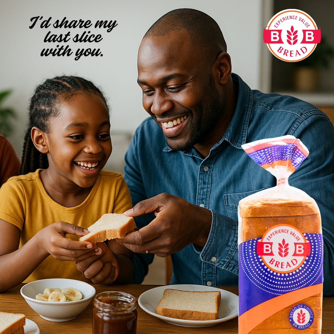 "I’d share my last slice with you. ❤️🍞
Because some moments are too special for just any bread."

Soft. Wholesome. Made for the ones you love.

BB Bread – Experience the Value.
#BBMoments #ShareTheSlice #ExperienceValue #BreadOfChoice #BBBread #DadAndDaughterLove