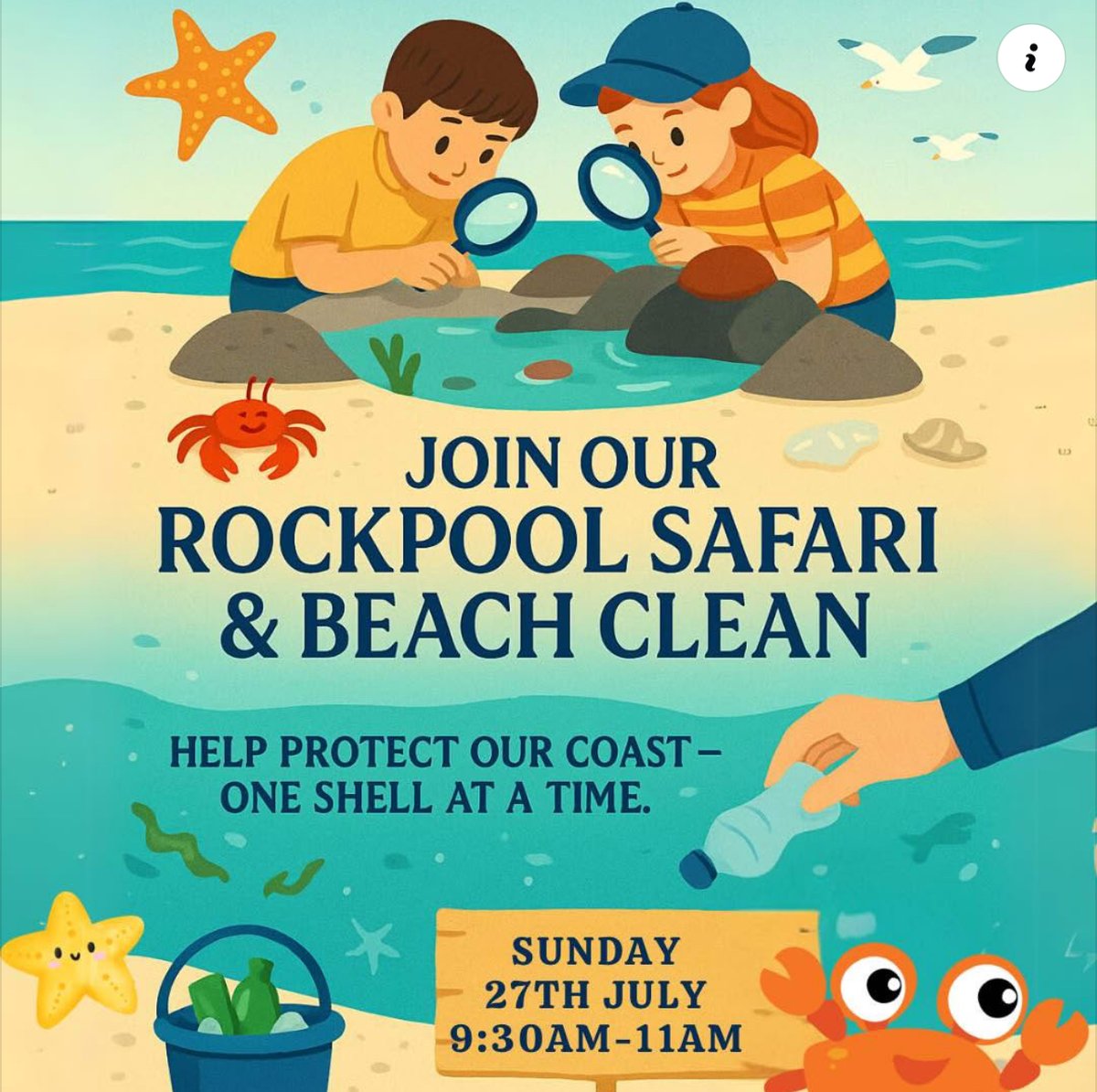 St Andrews Aquarium Beach Clean &amp; Rock Pooling Adventure. Sun 27th July.  A fantastic opportunity to explore the local marine life and learn more about the incredible wildlife that thrives just beyond the tide. Visit bit.ly/StAndrewsAquar… for more.