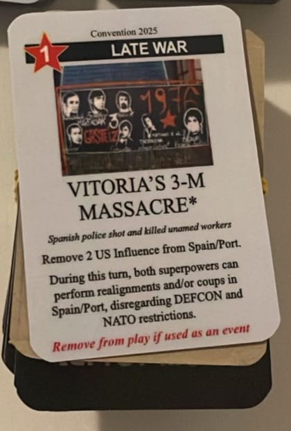 [AGENDA] La Asociación BattleBunker de Gasteiz acoge este fin de semana la XI Convención Internacional del juego de mesa Twilight Struggle 

naiz.eus/eu/agenda/even…