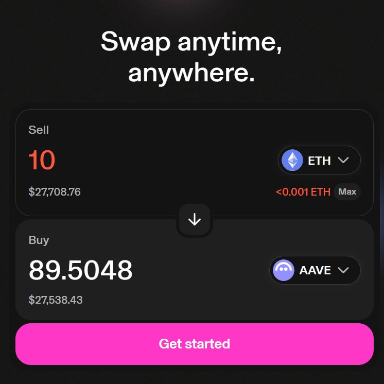Nikoliora's tweet image. SWAP YOUR ALL $ETH FOR $AAVE
MAGA- " MAKE AAVE GREAT AGAIN"
1 AAVE = 1 ETH
