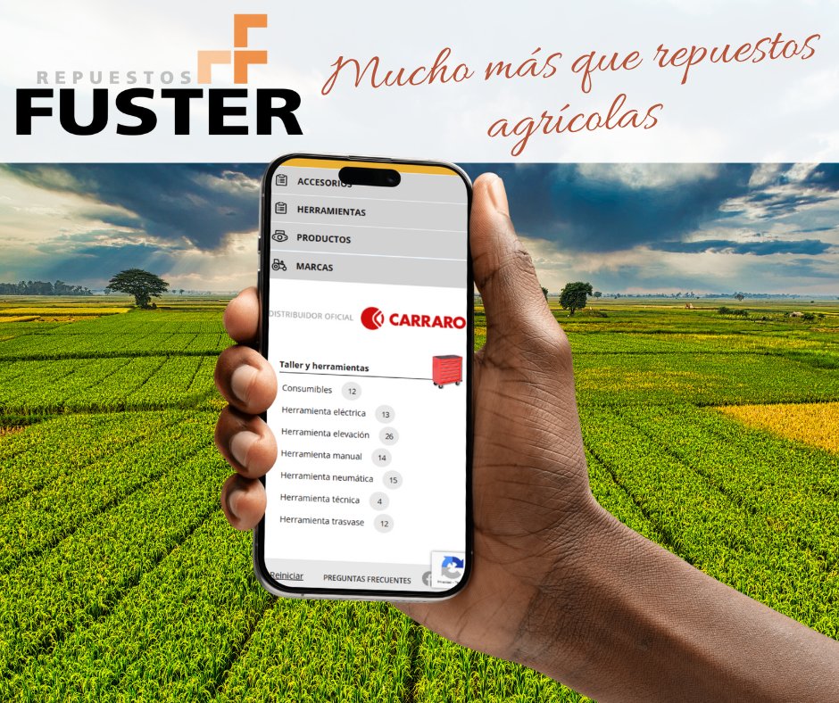 En Repuestos Fuster tenemos mucho más que recambios agrícolas. Por ejemplo, en nuestra web contamos con una nutrida selección de herramientas de toda clase. 🔧🚜🧰
No te lo pienses y echa un vistazo a nuestro catálogo en este enlace ⬇⬇
repuestosfuster.com/es/productos/h…