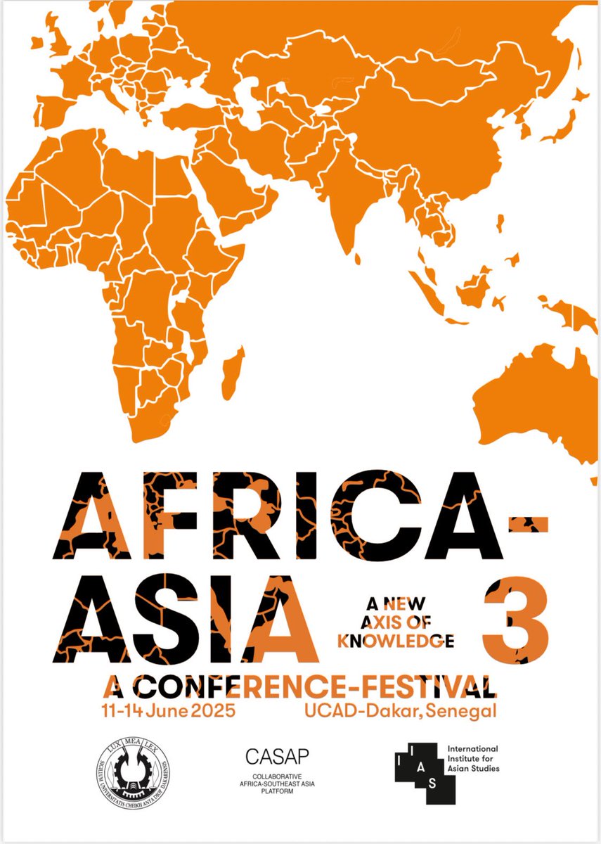 #CONFEST2025

🎤 Penser les Suds autrement
Afrique-Asie 3 explore les alternatives culturelles, économiques et politiques loin des regards dominants.

L’Institut International des Études Asiatiques <a href="/AsianStudies/">IIAS</a>, en collaboration avec L’Université Cheikh Anta Diop de Dakar, et la