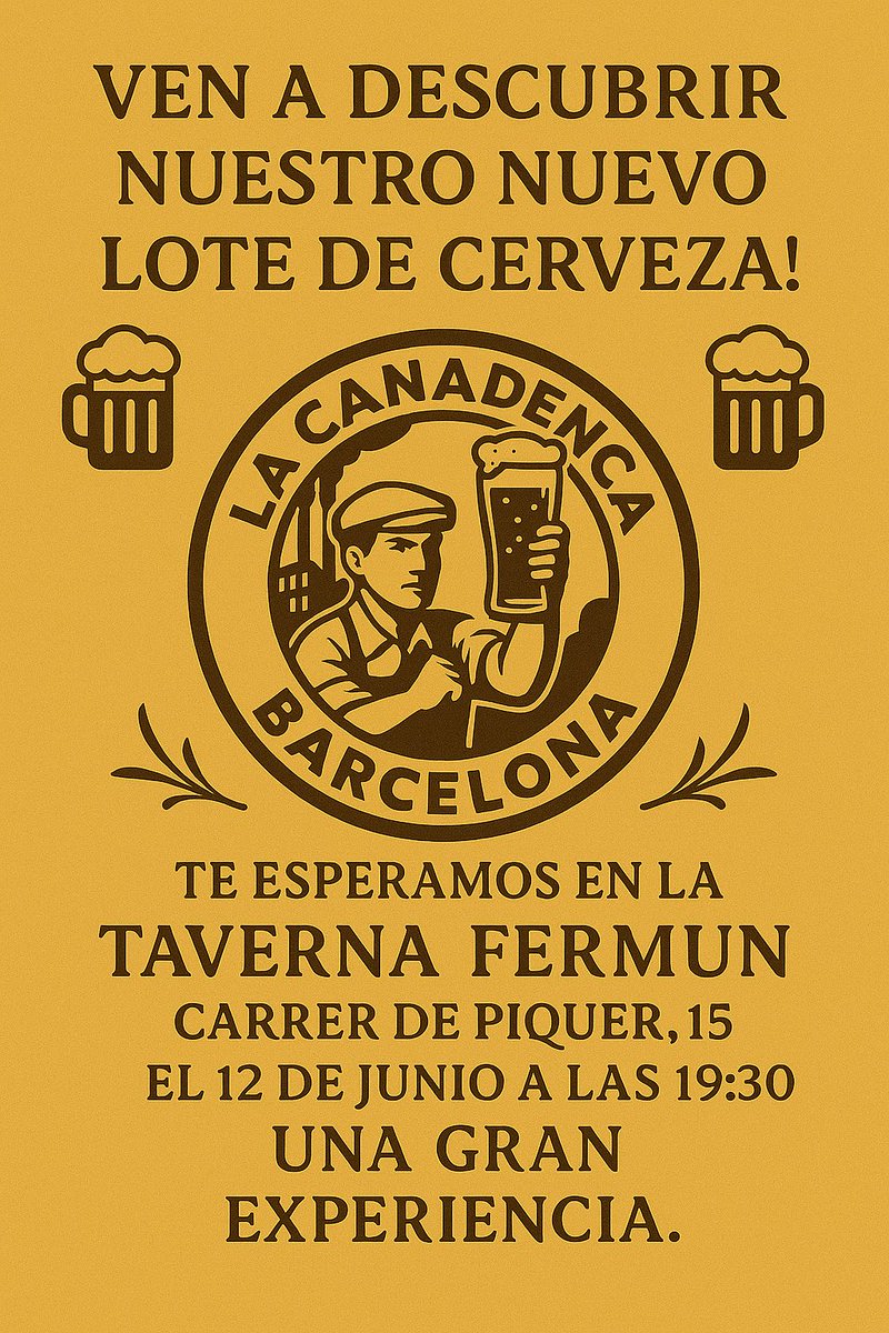 Què fas demà al capvespre? 

Et propossem un pla a la fresca, obrirem un barril de canadenca i donarem cervessa gratis, sí, sí, gratis, fins que s’acabi a la taverna Fermun, al carrer de Piquer 15, molt a prop d’Abirradero!