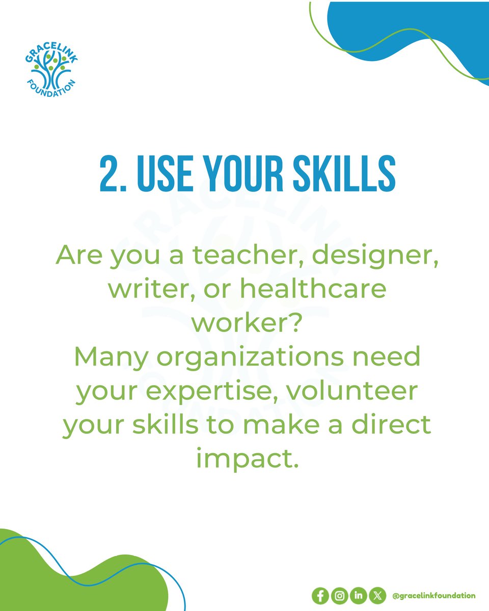 Gracelink Foundation (@gracelinkf) on Twitter photo Want to make a difference? Start where you are.
Swipe to learn more on how to Volunteer.
Leave a like if you found this helpful.
#gracelinkfoundation #volunteer #volunteering #outreach #communitydevelopment
#advocacy
#charity
#nonprofitorganizations Want to make a difference? Start where you are.
Swipe to learn more on how to Volunteer.
Leave a like if you found this helpful.
#gracelinkfoundation #volunteer #volunteering #outreach #communitydevelopment
#advocacy
#charity
#nonprofitorganizations