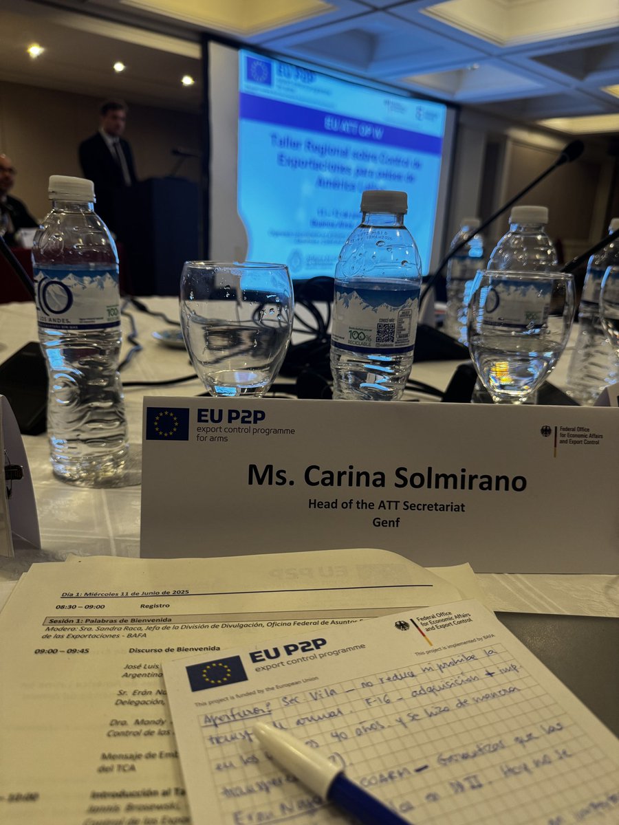 csolmirano's tweet image. De regreso en Argentina en mi nuevo rol de jefa del @ATTSecretariat donde participo del taller regional sobre control de exportaciones de armas, organizado por @BAFA_Bund y @OPRArgentina