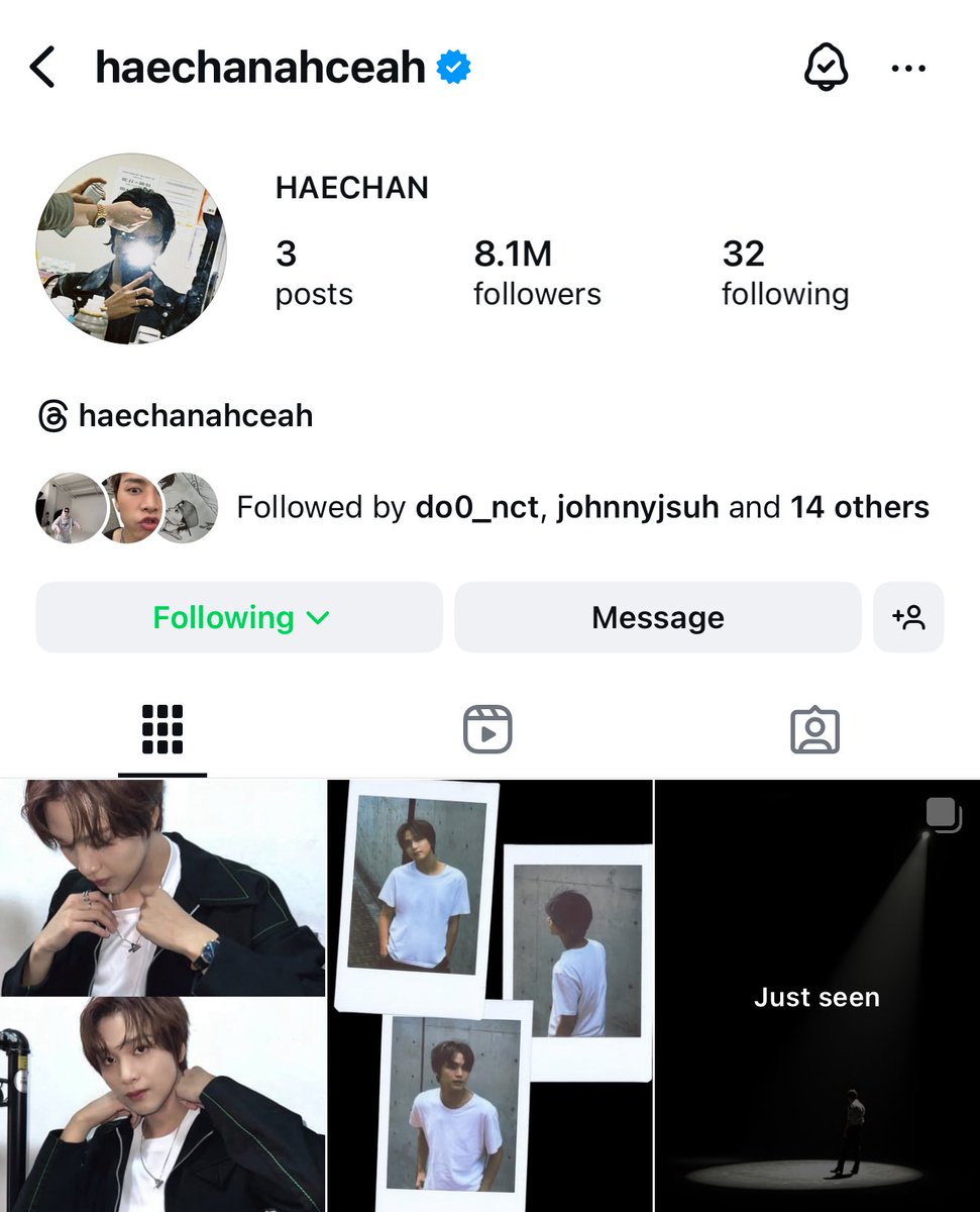 ห๊าาาาาาาาา แฮชานลบรูปหมดไอจี haechanahceah แล้วลงใหม่ 3 รูป เป็น HAECHAN, 2025 อะ จะบ้าาาๆๆๆๆๆๆๆๆ ฮีเริ่มแล้ว ฮีเดินเกมแล้วทุกกคนนนนน มาแนนนนน่ !!!