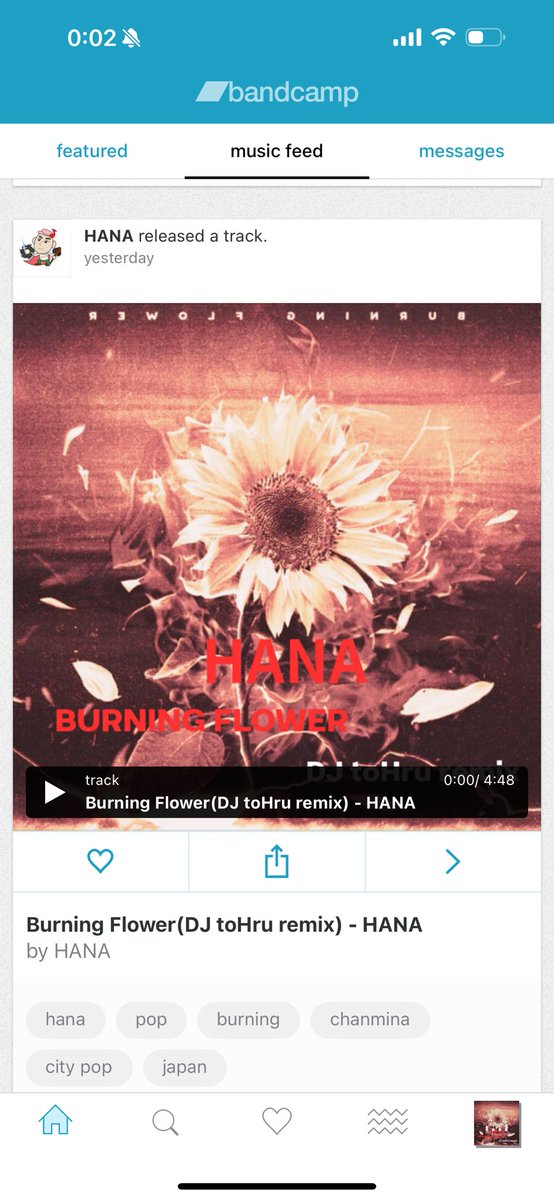 come again remixありがとうございます

こちらもよろしくお願いします
Burning Flower(DJ toHru remix) HANA

djtohru.bandcamp.com/track/burning-…