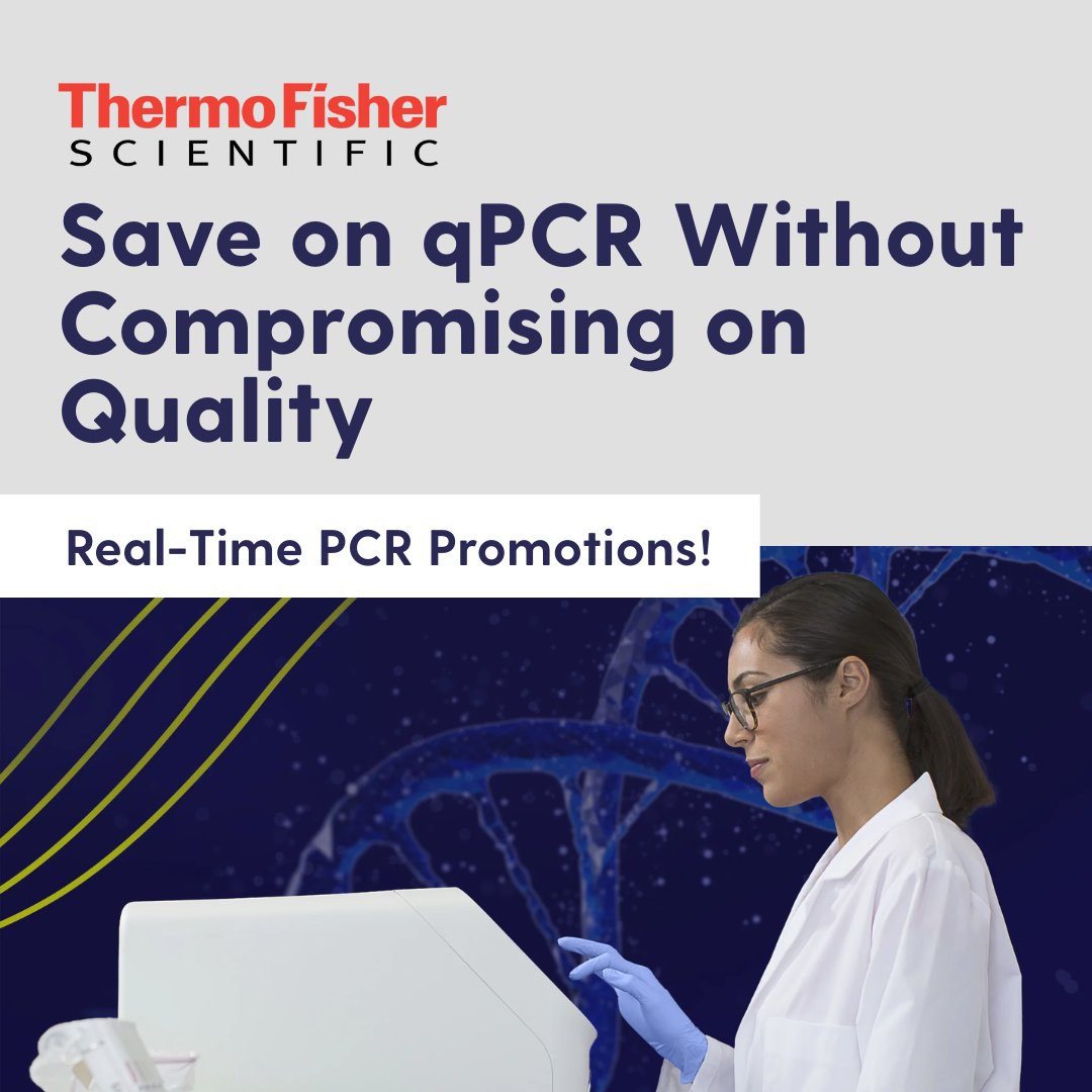 Hot Deals on Real-Time PCR from <a href="/thermofisher/">Thermo Fisher</a> 🔬
Take advantage of promotions on Applied Biosystems™ real-time PCR instruments, reagents, plastics, and software. These offers are designed to support your research every step of the way.
 hubs.li/Q03rGdPC0