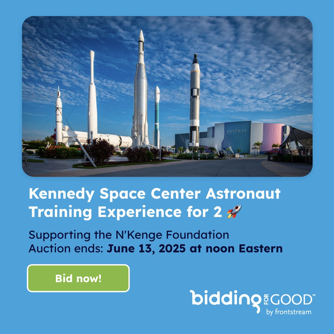 Ready for an unforgettable journey? 🚀 Bid now on a Kennedy Space Center Astronaut Training Experience for 2!

Auction ends June 13, 2025 at noon Eastern ➡️ hubs.la/Q03rgpBj0

Together we've raised $595,135,365 and counting for schools and nonprofits! 💪
