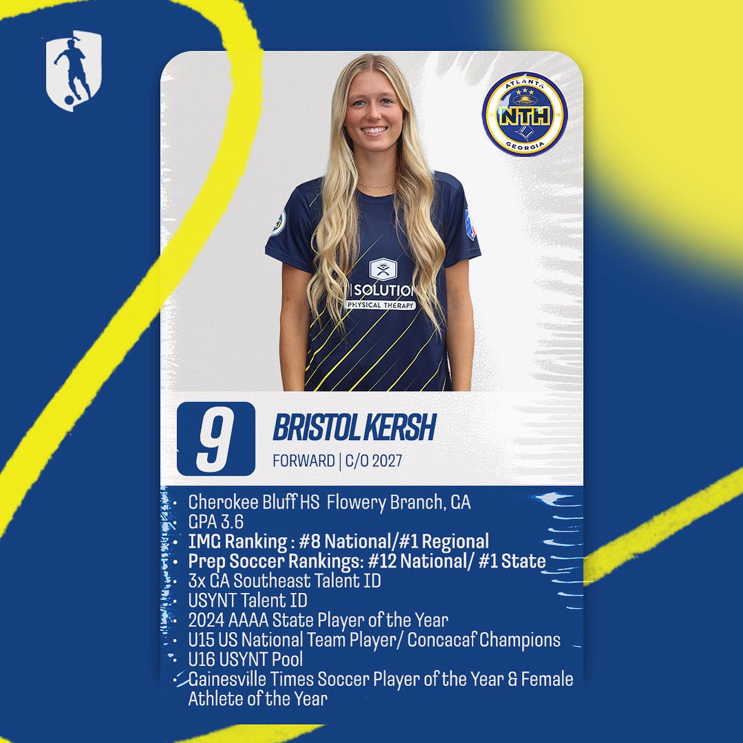 🔥 Player Spotlight: Bristol Kersh
TopHat 09 Gold | 2027 | Forward

One of the top attacking threats in the 🇺🇸 — Bristol delivers when it matters.

⚽ IMG: #8 Nat’l | Prep: #12 Nat’l
🇺🇸 U15 Concacaf Champs | U16 Pool
🏆 ‘24 AAAA Player of the Year
📍 Cherokee Bluff HS | GPA: 3.6