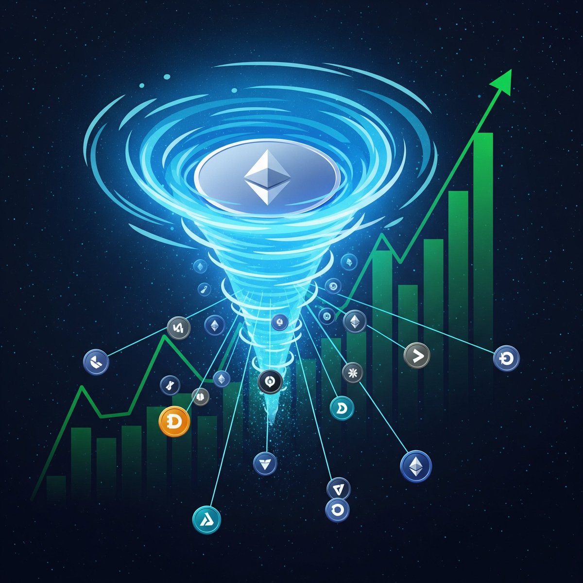 $ETH is the liquidity black hole for now. It's absorbing everything to fuel its push to new all-time highs. Once it breaks out, that capital firehose turns on the rest of the market. Get ready for the aftershock. #Ethereum #Altcoins #Crypto