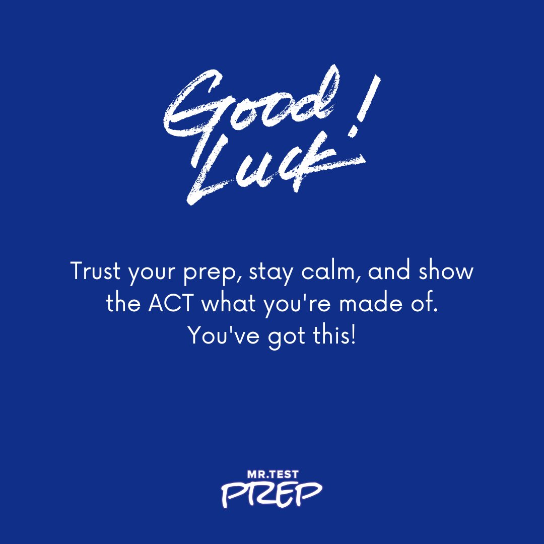 MrTestPrep's tweet image. ACT’s on June 14th—breathe, focus, and show what you’ve worked for. You’ve got this! 💯

🎯 Book a FREE trial today ➡️ mrtestprep.com/free-trial/

 #SATtutor #ACTtutor #PSAT #teenageparenting