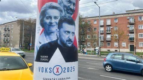 With the Hungarian electorate increasingly opposed to becoming a Russian colony, Orban goes full KGB disinfo, running campaign posters demonizing President Zelensky and the EU.