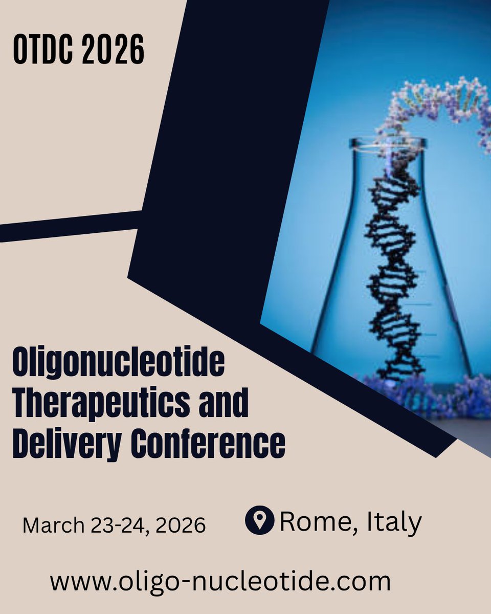 OTDC 2026-Oligonucleotide Therapeutics and Delivery Conference

📅 March 23-24, 2026 
📍 Rome, Italy

Website: oligo-nucleotide.com