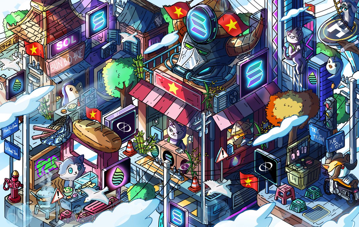 fragmetric's tweet photo. 2/ @studio_2vc

They incorporated classic architectural styles from their country along with traditional dishes, blending them with popular memecoin animals on Solana.

It’s a fusion of the classical (their national culture) and modern technological elements (from Solana) 🌐 https://t.co/9McCRLytWJ