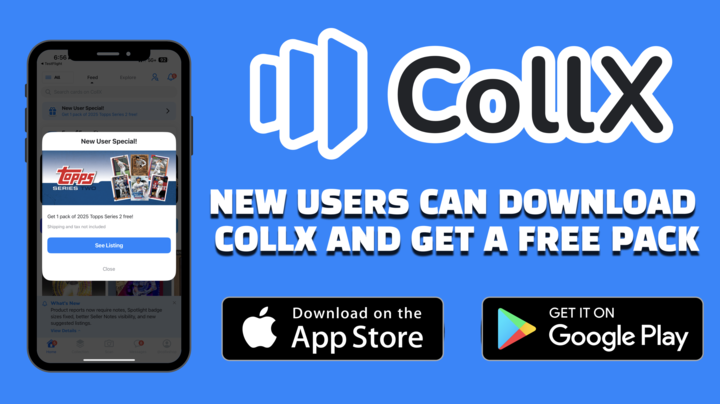 kyleman2k's tweet image. Today is a great day to try  the @CollX_App!  We&apos;re giving away 1,000 2025 @Topps Series 2 packs to new users!  
 
➡️ Download now: collx.app/download-app
