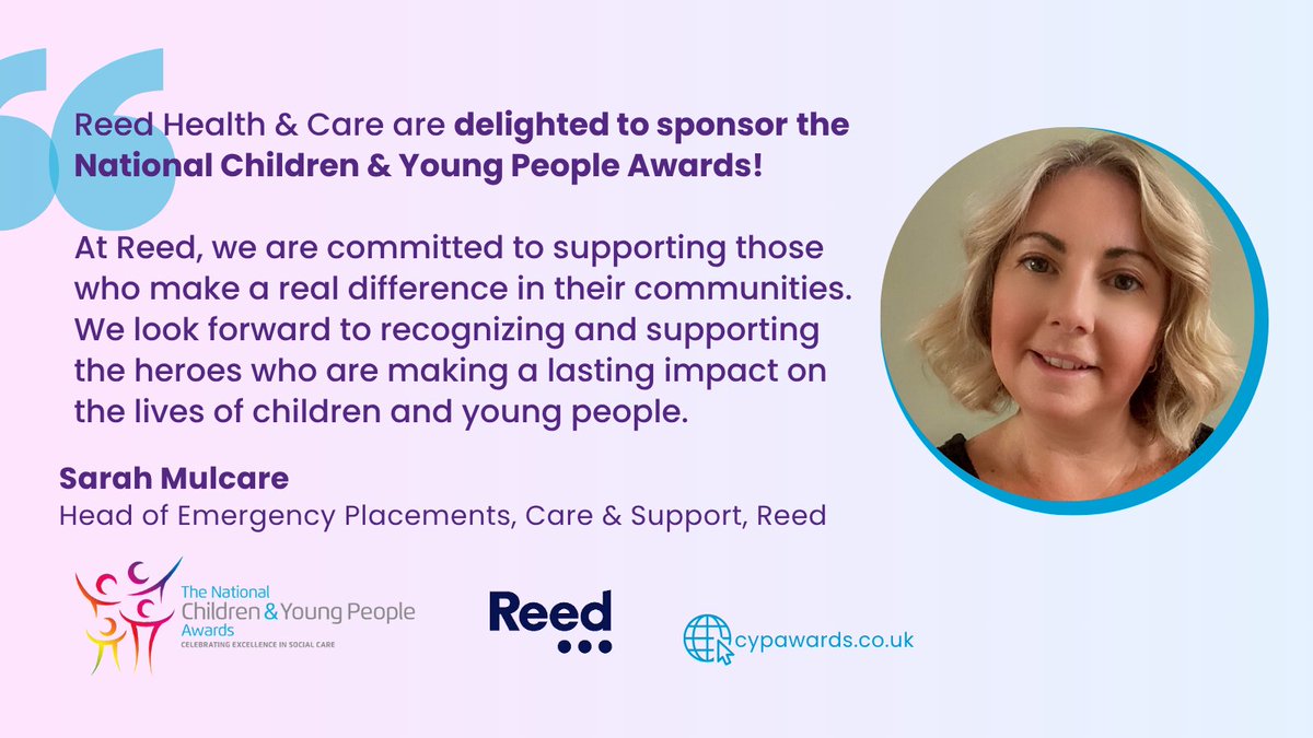 ✨ The Children &amp; Young People Awards, supported by Reed, celebrate those making a difference every day.

<a href="/reedglobal/">Reed</a>

Nominate here 👉 bit.ly/4jLDkPY

#CYPAwards2025 🏆
