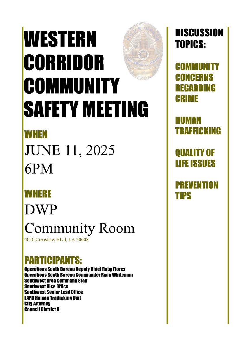 Tonight’s meeting is being canceled. We will advise when it is rescheduled. Thank you for your understanding.