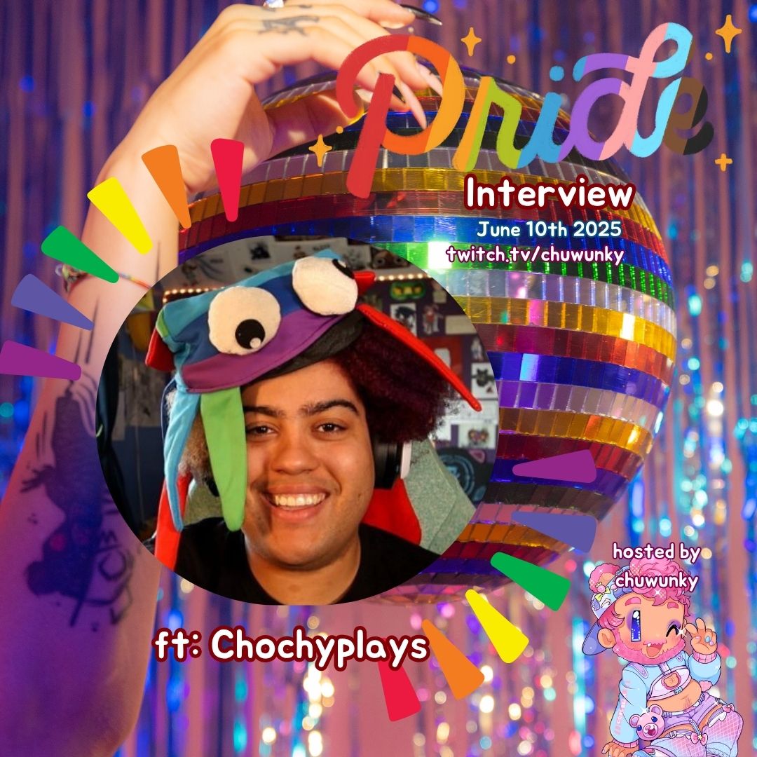 ❤️🧡💛💚💙💜
PRIDE INTERVIEW
❤️🧡💛💚💙💜

What type of milk? CHOCHY MILKK!!! 
It's the slaymazing <a href="/ChochyPlays/">Choc</a> making their way into the Cub Arcade for a #pridemonth interview!! 

twitch.tv/chuwunky 

#vtuber