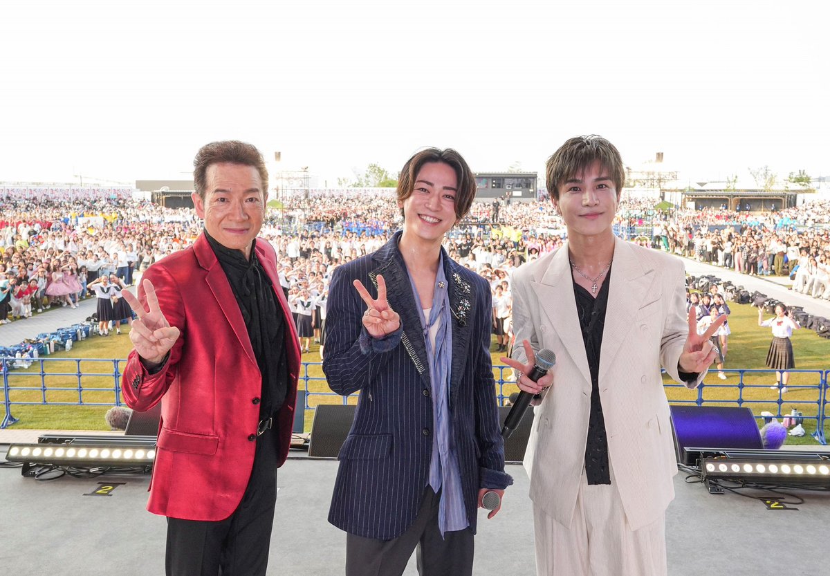 gyoretsu_ntv's tweet photo. あしたの #ZIP！(6/12)で
青春アミーゴの映像をチラ見せ☀️

お楽しみに🤲🌈

#田原俊彦 #岩田剛典 
｡*⑅୨୧ #亀梨和也 ୨୧⑅*｡

#万博で神ダンス https://t.co/lSvi9L8f6c
