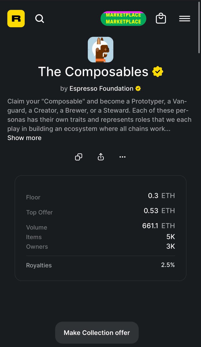 Ehsan | احسان (@_ehsan_96) on Twitter photo If people knew how much potential <a href="/EspressoSys/">Espresso ☕️</a> and composables have
Floor would be 10 times of this
Im so bullish on them 🔥❤️
gEspresso☕️ If people knew how much potential <a href="/EspressoSys/">Espresso ☕️</a> and composables have
Floor would be 10 times of this
Im so bullish on them 🔥❤️
gEspresso☕️