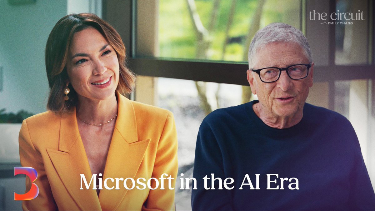 emilychangtv's tweet image. From Clippy to Copilot, this is your backstage pass to the Microsoft Eras tour. New episode with @BillGates @Steven_Ballmer @satyanadella, plus @BradSmi @mustafasuleyman & @dinabass
After betting big on OpenAI, times are changing. Can Microsoft win again?
Full episode:…
