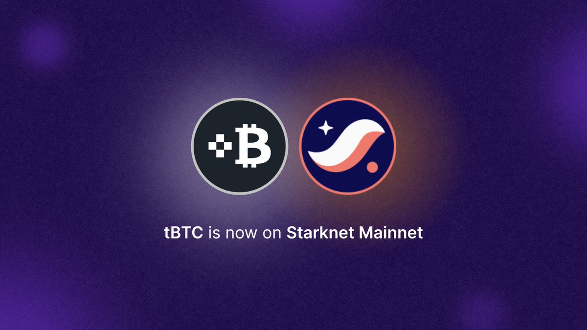 brother about.stark ๐บ (@0xabout) on Twitter photo tBTC by <a href="/TheTNetwork/">Threshold Network โ</a>, a DeFi-enabled Bitcoin, has launched on <a href="/Starknet/">Starknet</a>, enabling ultra-low-cost transactions secured by trust-minimized cryptography. This integration, driven by technical alignment, ecosystem readiness, and cost revolution, aims to unlock Bitcoinโs full tBTC by <a href="/TheTNetwork/">Threshold Network โ</a>, a DeFi-enabled Bitcoin, has launched on <a href="/Starknet/">Starknet</a>, enabling ultra-low-cost transactions secured by trust-minimized cryptography. This integration, driven by technical alignment, ecosystem readiness, and cost revolution, aims to unlock Bitcoinโs full