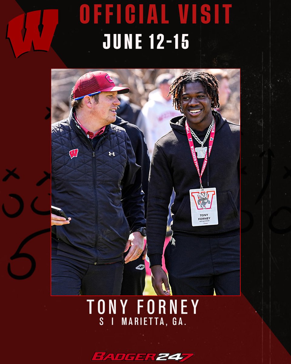 Three-star safety Tony Forney had a great first visit to Wisconsin in April.

The Georgia native is ready to return to Madison this weekend for an official visit.

"It was nothing that I thought it would be."

247sports.com/college/wiscon… (VIP) #Badgers