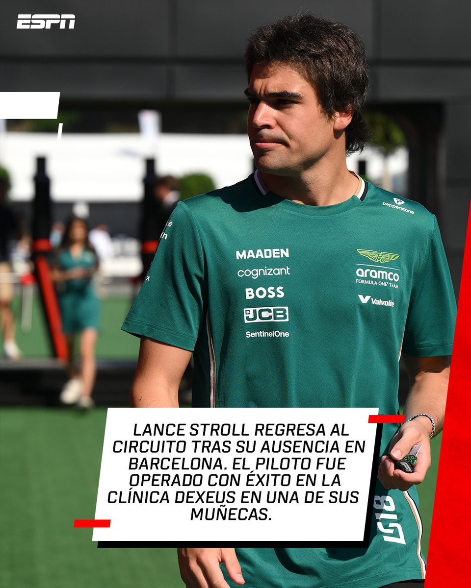 ESPNArgentina's tweet image. ¡VUELVE LANCE! #AstonMartin 🟢 confirmó el regreso de #Stroll 🇨🇦 para el #CanadianGP luego de su ausencia en Barcelona por lesión.

🔙 En 2024, fue la primera vez que el piloto canadiense logró sumar puntos en el Gran Premio de su país. ¿Podrá repetir este año?