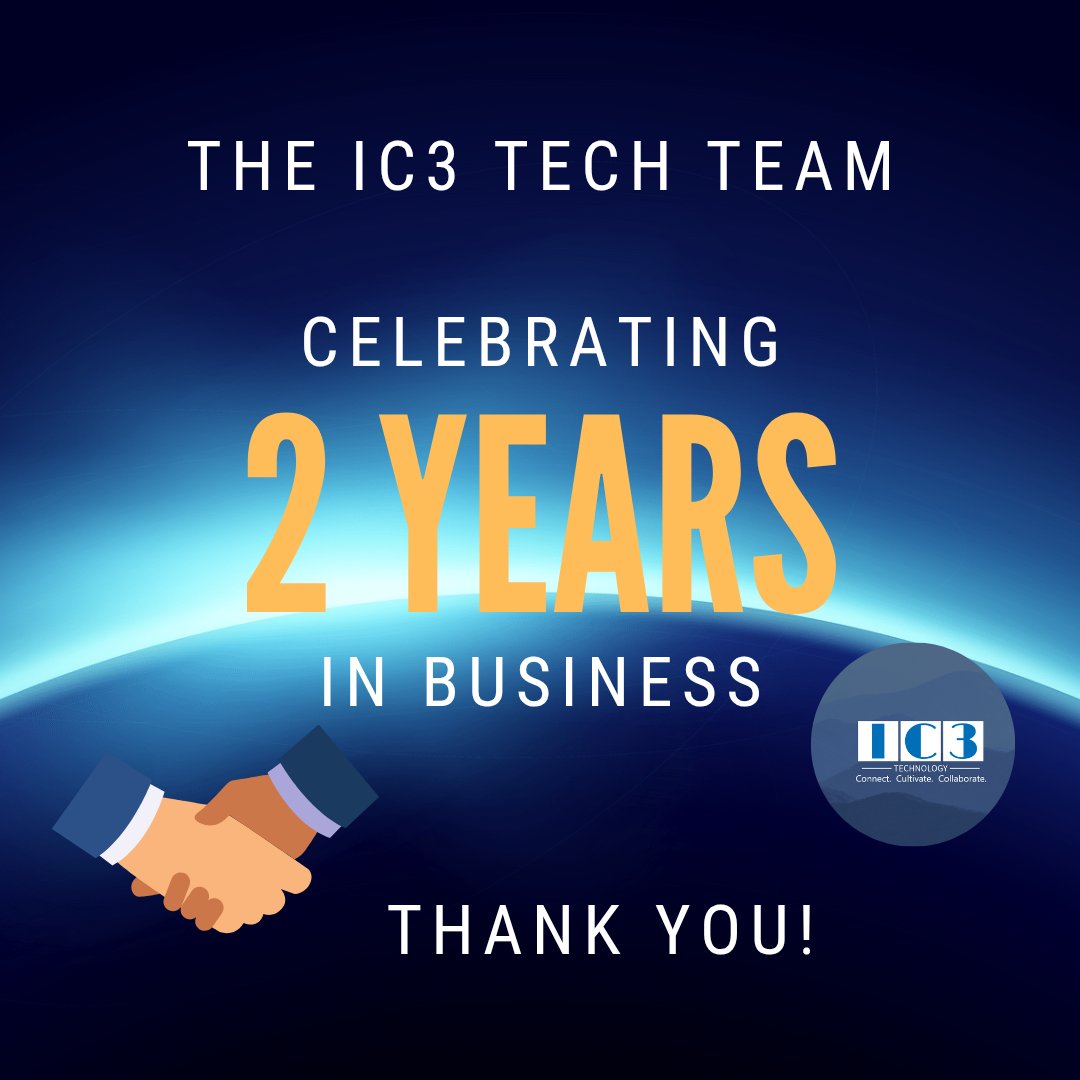 ic3technology's tweet photo. From the IC3 Tech Team to you, we could not do what we do without your support. Thank you for making another year worth every moment. No limits! 🚀☀️

#ic3technology #ic3tech #b2b #2years #technology #thankyou https://t.co/c4RaJJytJE