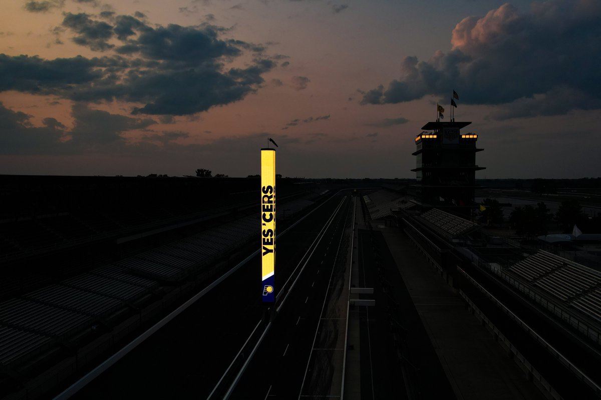 IMS's tweet image. Is IMS ready for Game 3? #YesCers! 

It's all gold everywhere around the track tonight to root on the @Pacers in the #NBAFinals! 🏆