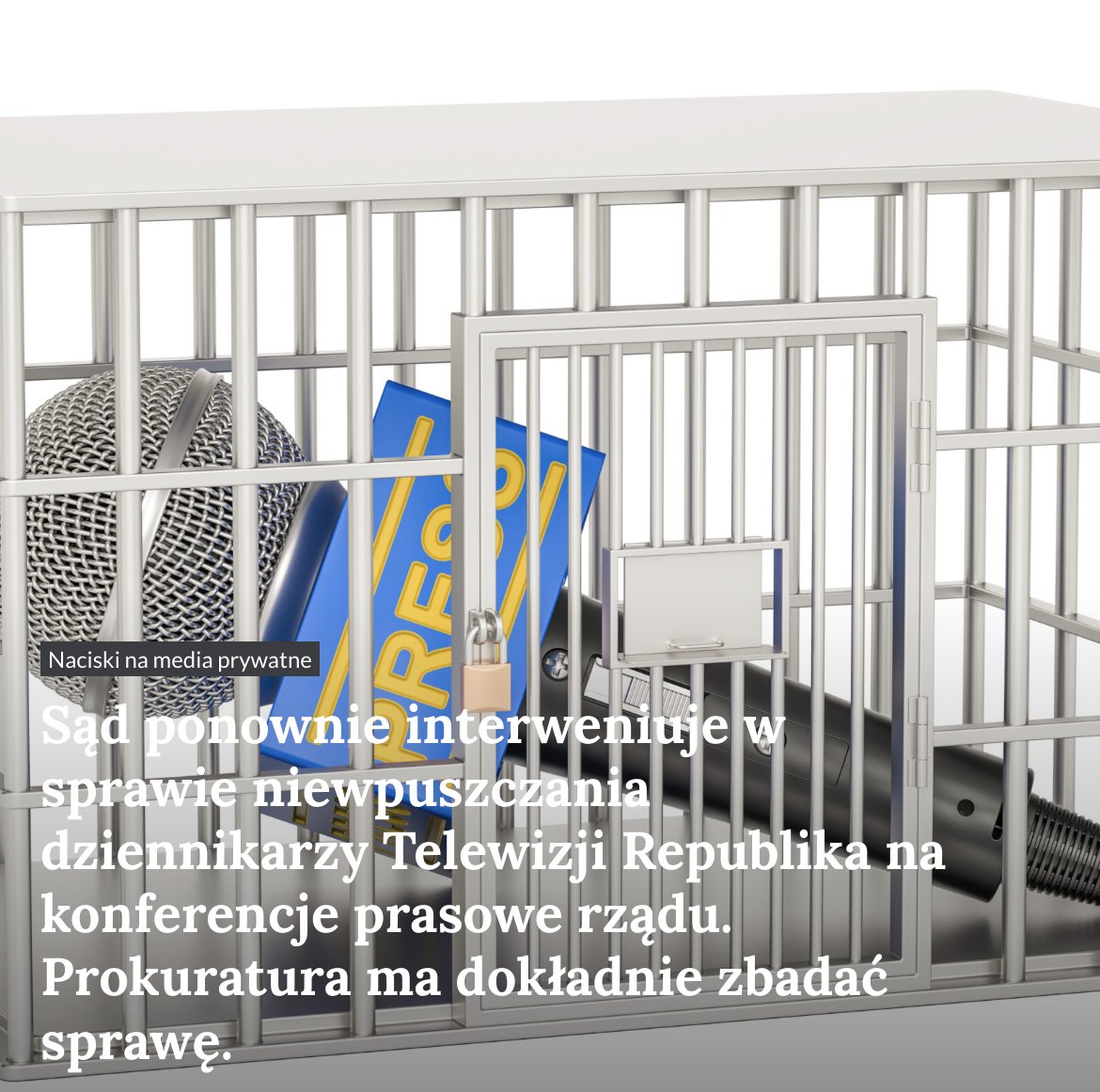 🔴  Obecny rząd uniemożliwia od początku zeszłego roku dziennikarzom Telewizji Republika udział w konferencjach prasowych
🔴  W sprawie interweniował między innymi Rzecznik Praw Obywatelskich, który wskazał, że działanie rządu może naruszać art. 54 Konstytucji
🔴  Działania rządu