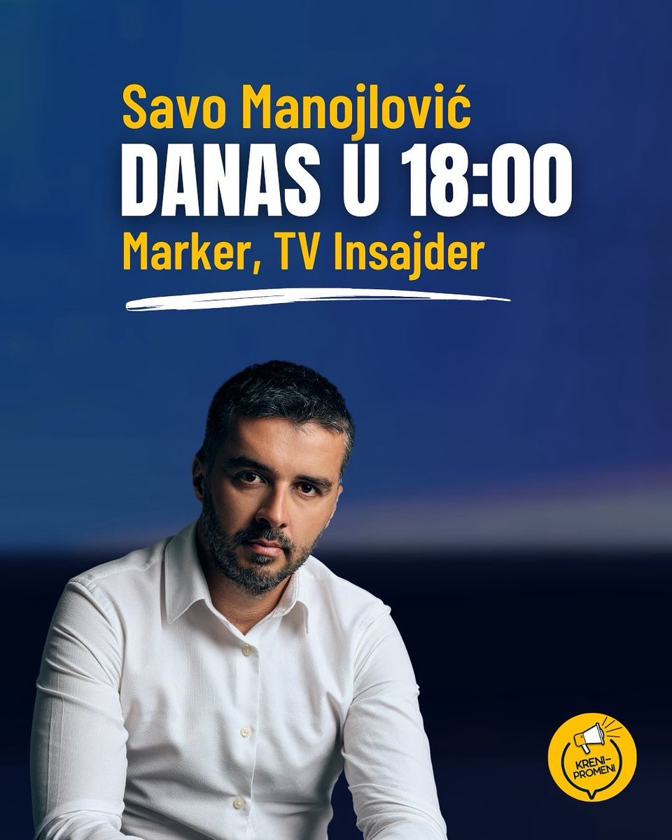 🗣️Gostovanje <a href="/SavoManojlovic/">Savo Manojlovic</a> na Insajder TV.