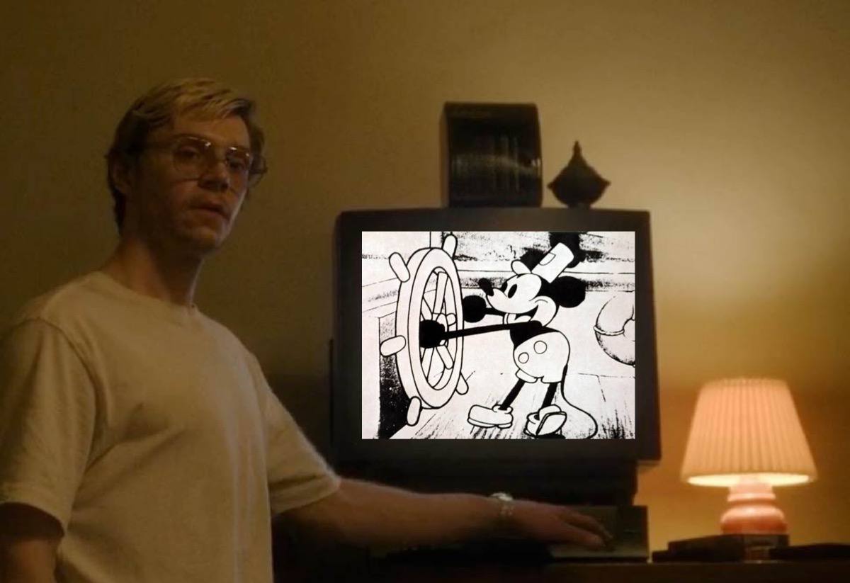 I told you... We are going to watch Mickey and then you can leave.