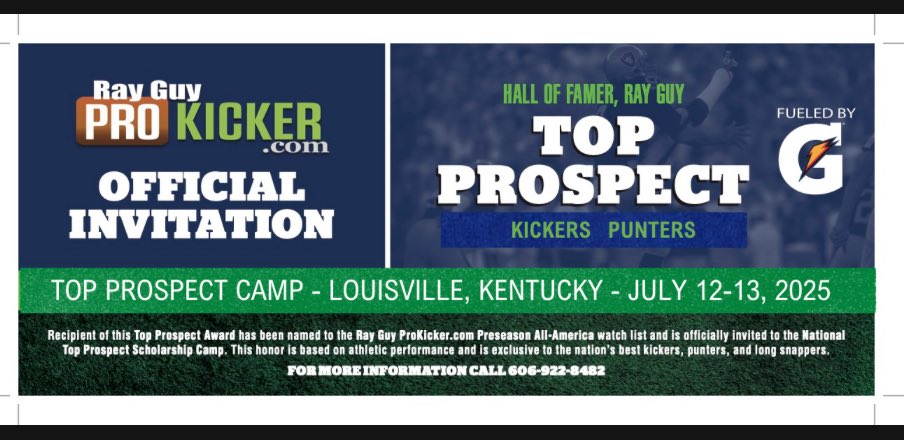 Blake Hitchcock 4.5⭐️ K (@blakeh007) on Twitter photo Excited to attend <a href="/Prokickercom/">Ray Guy Prokicker Kicking Camps</a> top prospect camp next month. Thanks for the invitation. Excited to attend <a href="/Prokickercom/">Ray Guy Prokicker Kicking Camps</a> top prospect camp next month. Thanks for the invitation.