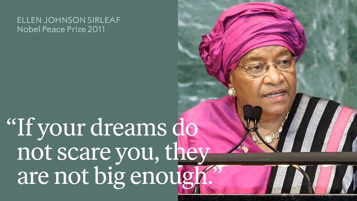 Ellen Johnson Sirleaf dreamt big. She was elected President of Liberia in 2005, becoming Africa’s first democratically elected female president and oversaw a reign of uninterrupted peace in Liberia for 12 years.

What do you dream of achieving?