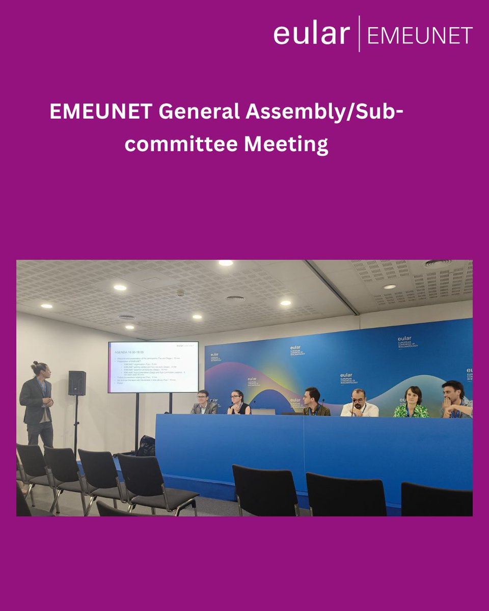 EMEUNET General Assembly/Sub-committee Meeting happening now!

#EMEUNET
#EULAR2025