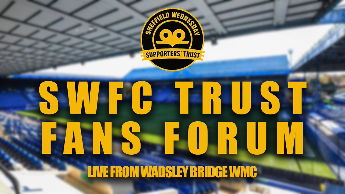 The Wednesday ’Til I Die Podcast (@wtidpod) on Twitter photo 🎥 We’re going to be LIVE from 7pm from the <a href="/SWFCTrust/">Sheffield Wednesday Supporters' Trust</a> Fans Forum at Wadsley Bridge WMC.
📺 LIVE on YouTube and on X.
🙏 Please RT.
youtube.com/live/-i1Kxskqv… 🎥 We’re going to be LIVE from 7pm from the <a href="/SWFCTrust/">Sheffield Wednesday Supporters' Trust</a> Fans Forum at Wadsley Bridge WMC.
📺 LIVE on YouTube and on X.
🙏 Please RT.
youtube.com/live/-i1Kxskqv…