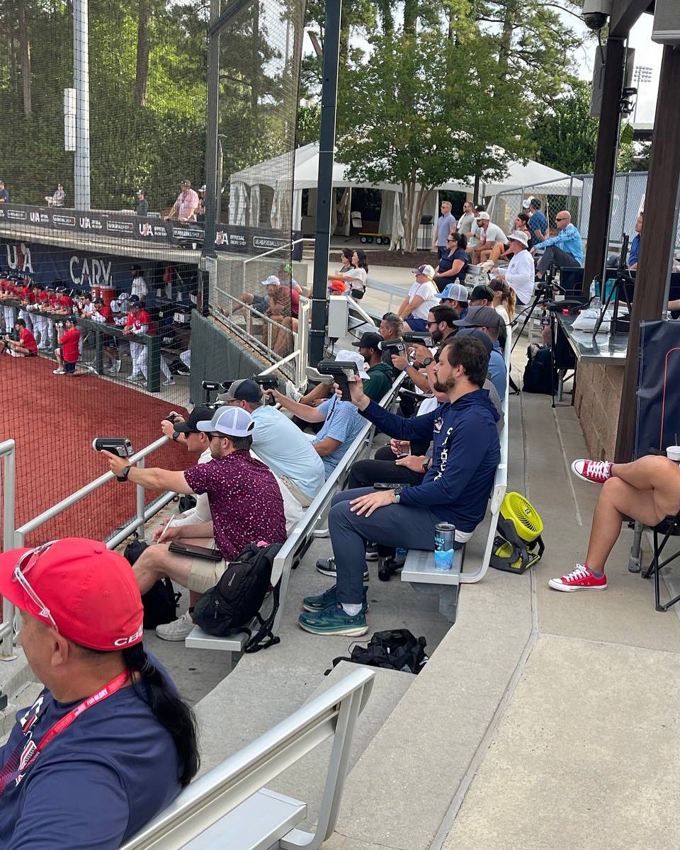 CBU 2026 SCOUT TEAM JAMES in action today at the USA complex in Cary . #EASTCHAMPS #Redhatnation <a href="/USABaseEvents/">USA Baseball Events</a>