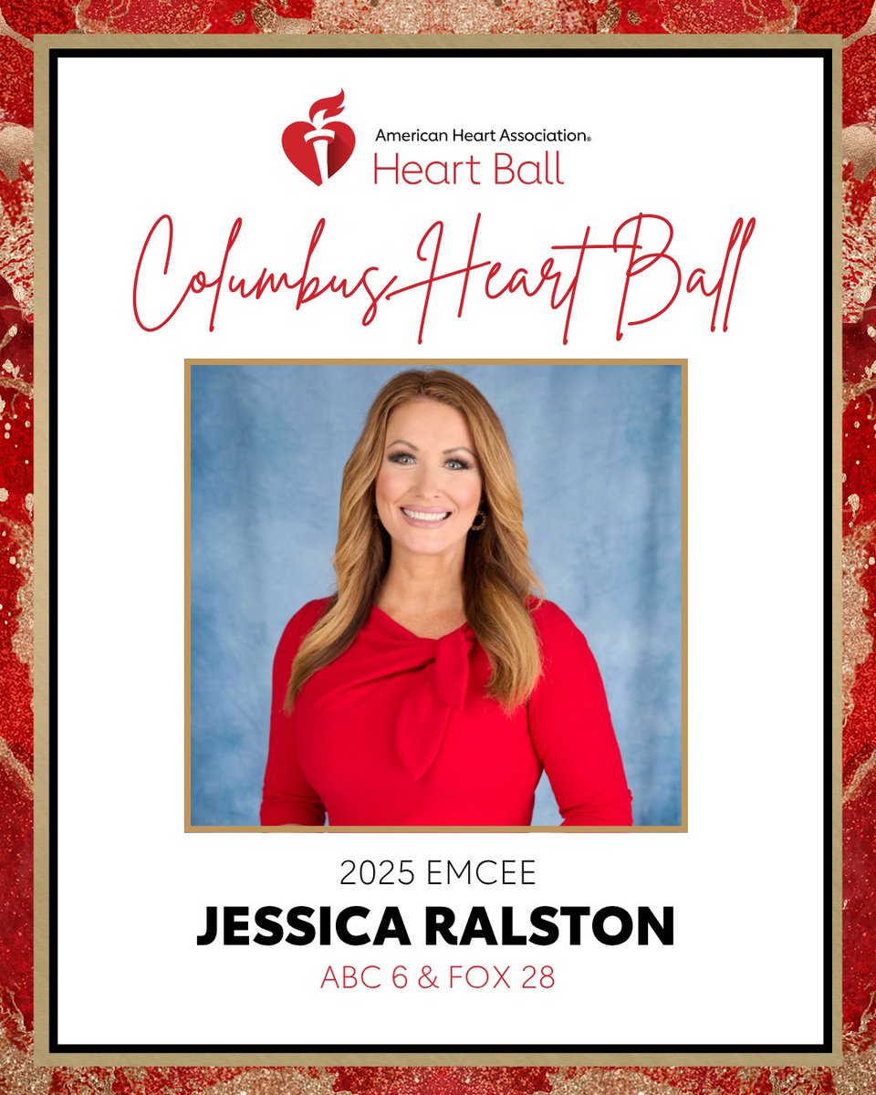 American Heart Association Ohio (@amheartohio) on Twitter photo We are so excited to welcome Jessica Ralston from <a href="/wsyx6/">WSYX ABC 6</a> as our emcee for the 2025 Columbus Heart Ball on June 20! 🪩🕺🎶 For more information on the Heart Ball, please visit spr.ly/60144JOm2 We are so excited to welcome Jessica Ralston from <a href="/wsyx6/">WSYX ABC 6</a> as our emcee for the 2025 Columbus Heart Ball on June 20! 🪩🕺🎶 For more information on the Heart Ball, please visit spr.ly/60144JOm2