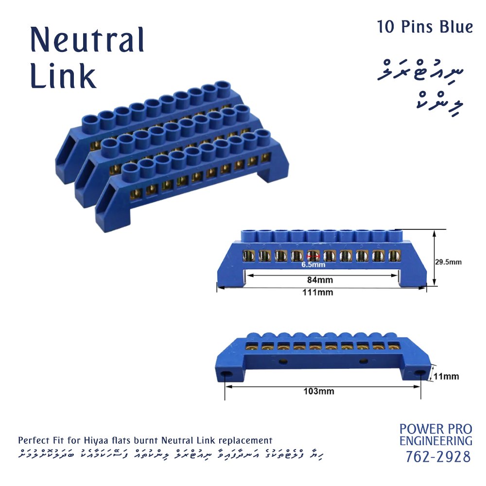 Tiny_Deals's tweet photo. ✅ 10 Pins Blue Color Terminals
✅ Perfect for Hiya flats Burnt Neutral Link Replacement
✅ High quality Brass and copper Terminal Block

*Link replacement available on customer request. (charged separately)

📞 Contact: 7622928
Power Pro Engineering https://t.co/EVRqWSLEpt